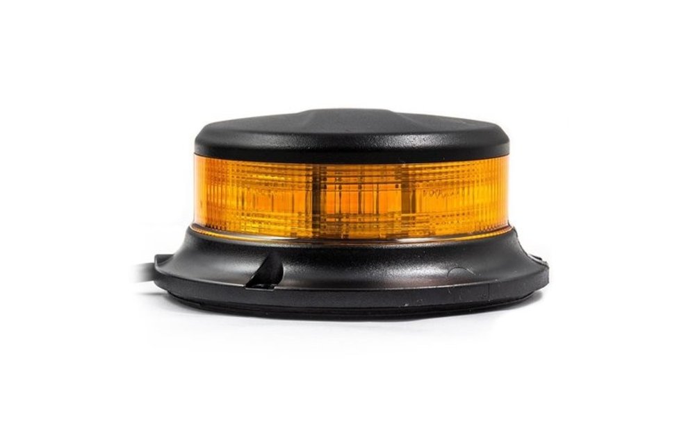 LED R65 Rundumleuchte bernsteinfarben mit klarer Linse 12/24v Magnet -  Vehiclelightshop
