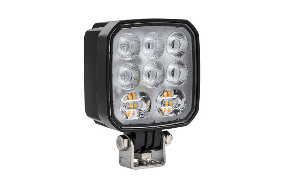 LED Arbeitsscheinwerfer mit R65 Blitzlicht 2250lm / 9-36v / 4m. Kabel -  Vehiclelightshop