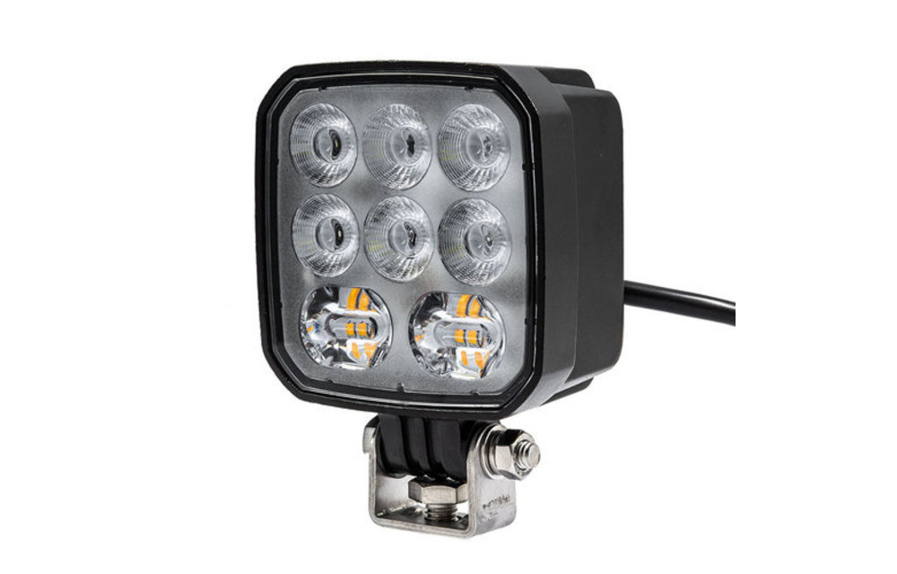 LED Arbeitsscheinwerfer mit R65 Blitzlicht 2250lm / 9-36v / 4m. Kabel -  Vehiclelightshop