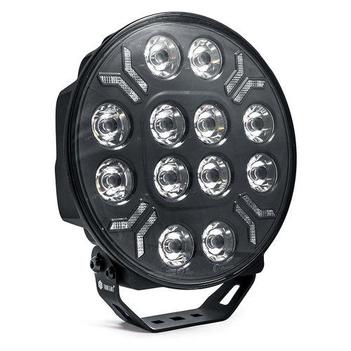 LED Fernscheinwerfer 12LED gelb/weiß mit Blitzlicht 8000lm / 3m