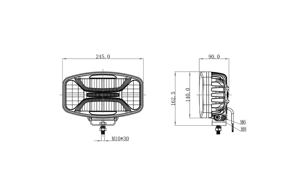 OZZ XO 1 P LED Hauptscheinwerfer White / Oval / 8160lm