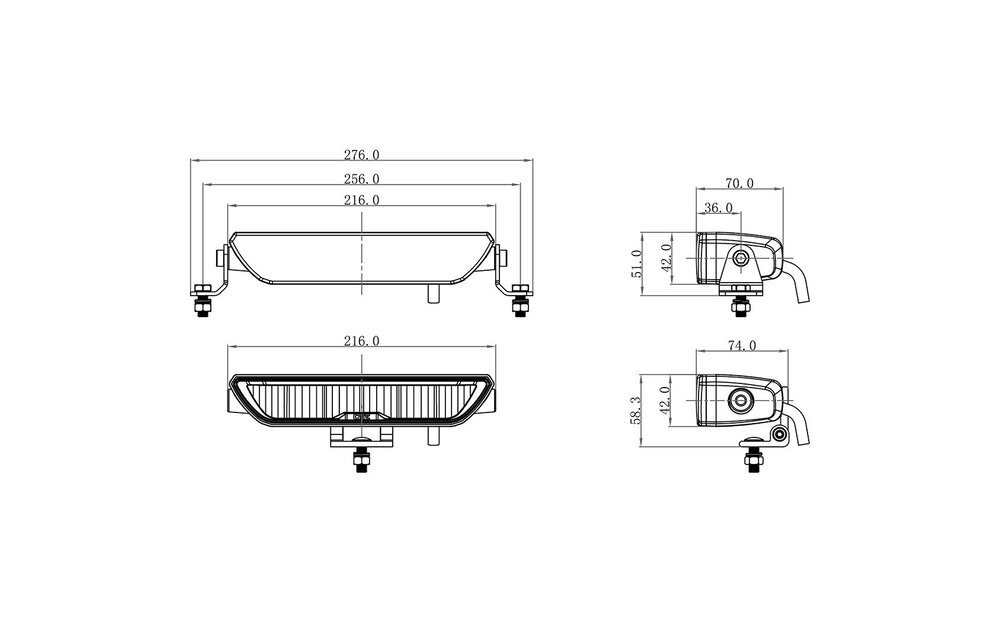 OZZ XB1 8″ / LED Hauptscheinwerfer compact / 4960lm (excl. pos.light)