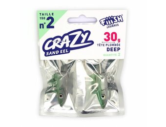 CRAZY SAND EEL 150 JIGHEAD PEARL GREEN DEEP 30 GRAM P/2