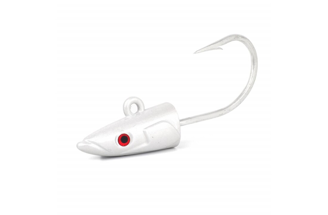 CRAZY SAND EEL 220 X-STRONG 60GR JIG HEAD WHITE / RED EYE