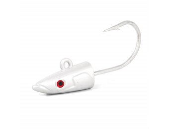 CRAZY SAND EEL 220 X-STRONG 60GR JIG HEAD WHITE / RED EYE