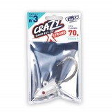 CRAZY SAND EEL 220 X-STRONG 60GR JIG HEAD WHITE / RED EYE