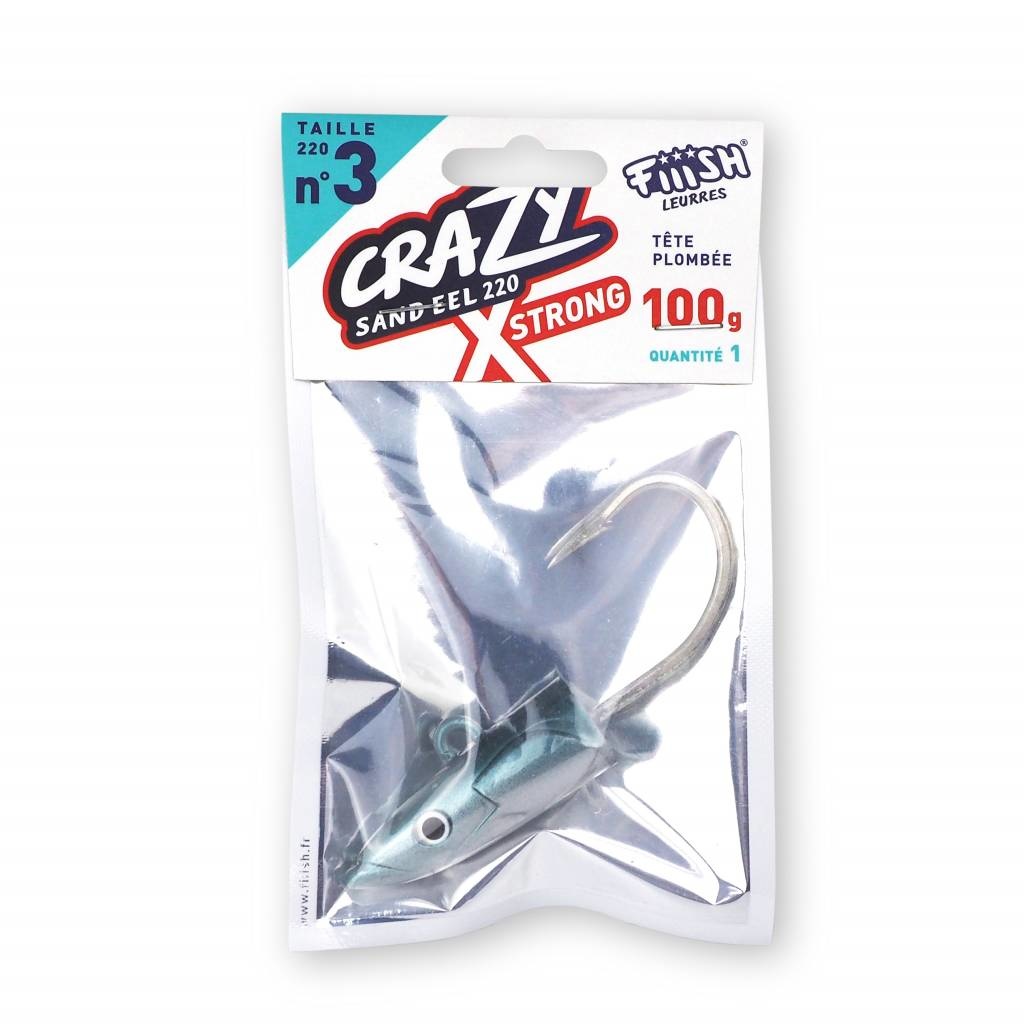 CRAZY SAND EEL 220 X-STRONG 90GR JIG HEAD PEARL BLUE
