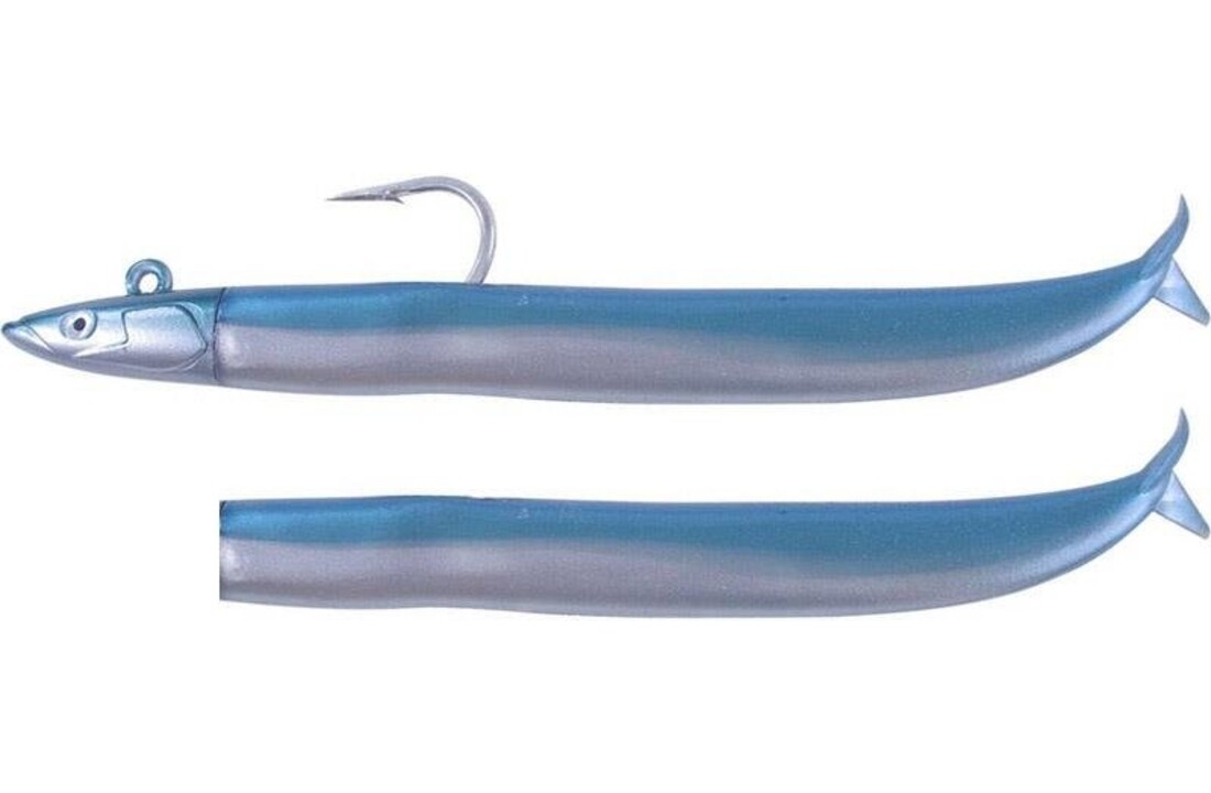 CRAZY SAND EEL 220 COMBO X-STRONG PEARL BLUE + 70GR JIG HEAD