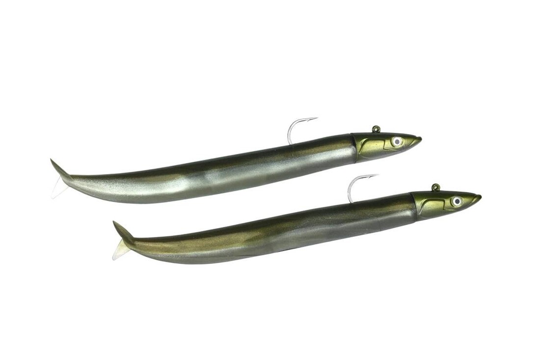 CRAZY SAND EEL 180 DOUBLE COMBO OFF SHORE 35 GR  KHAKI BODY + 35GR