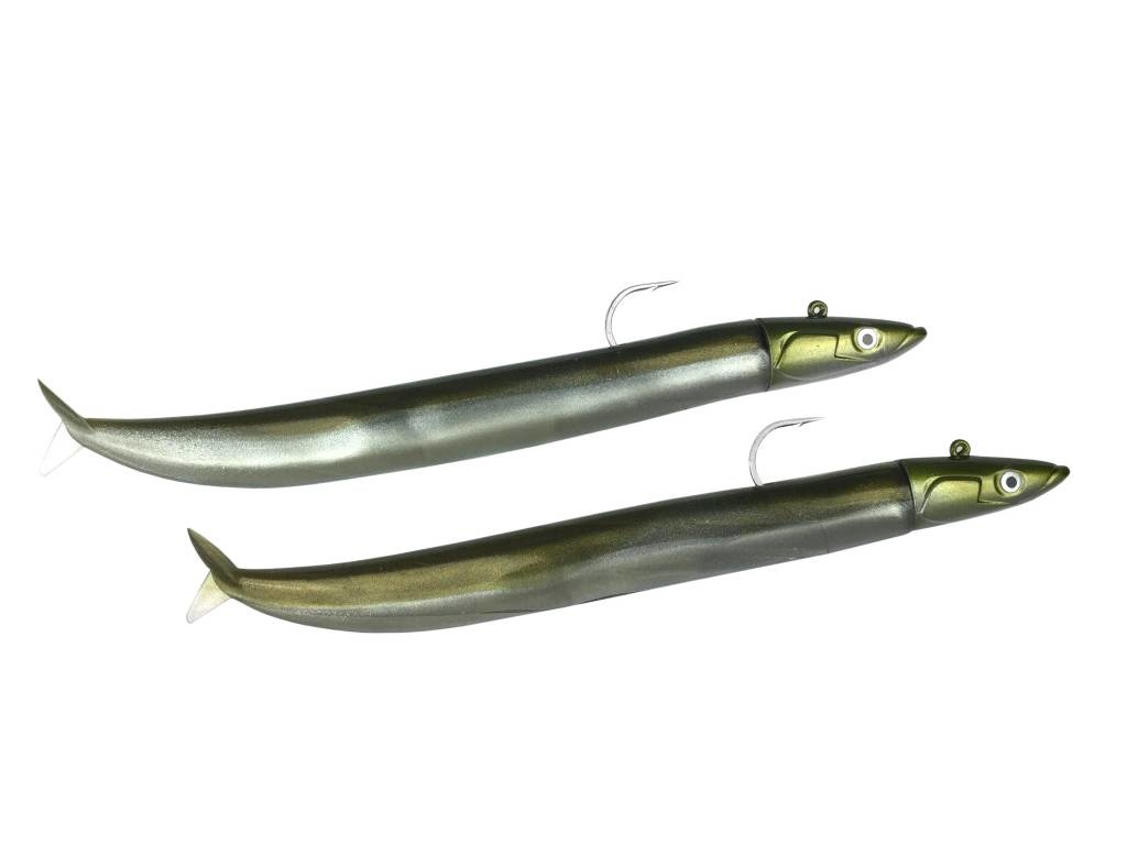 CRAZY SAND EEL 180 DOUBLE COMBO OFF SHORE 35 GR  KHAKI BODY + 35GR