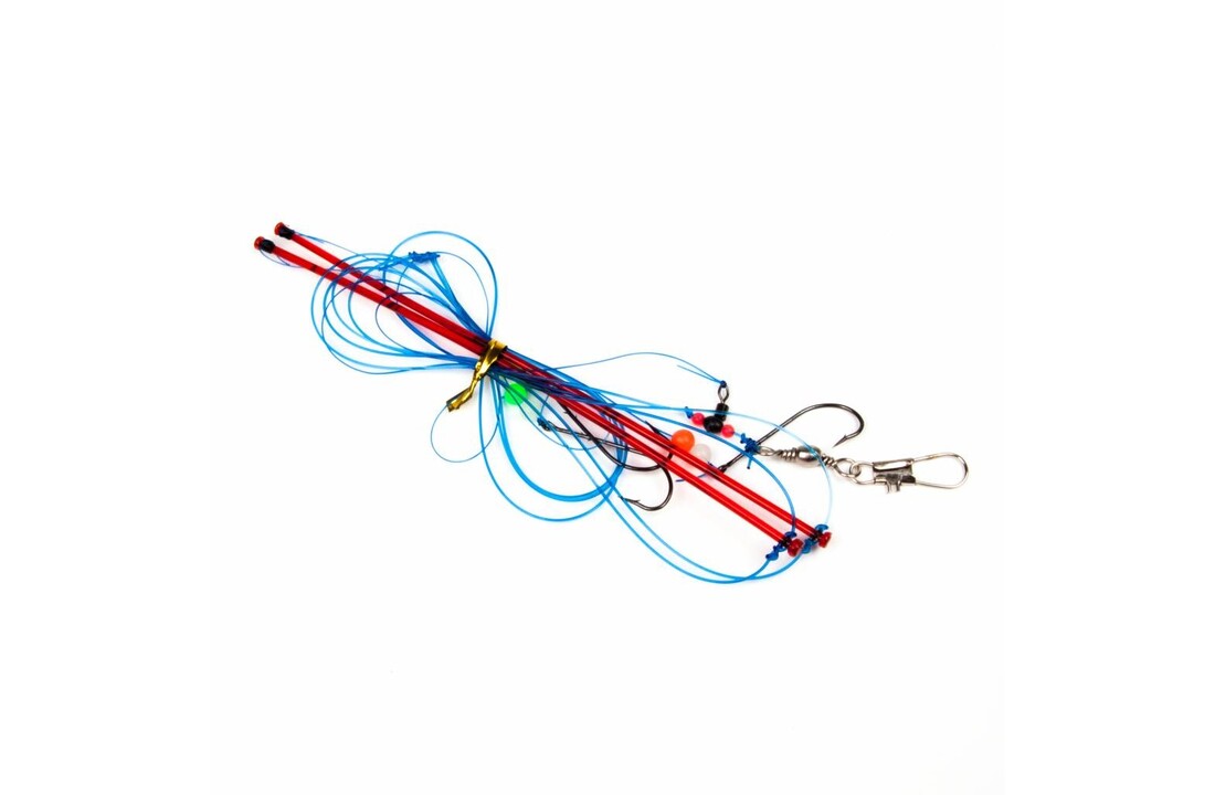 PLATVIS ONDERLIJN 2 X 15 CM KUNSTSTOF AFHOUDER + SWIVELBEAD #1