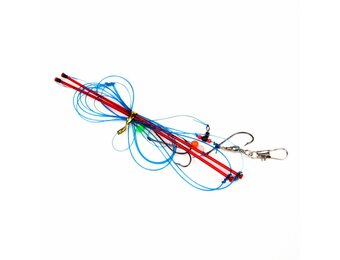 PLATVIS ONDERLIJN 2 X 15 CM KUNSTSTOF AFHOUDER + SWIVELBEAD #1