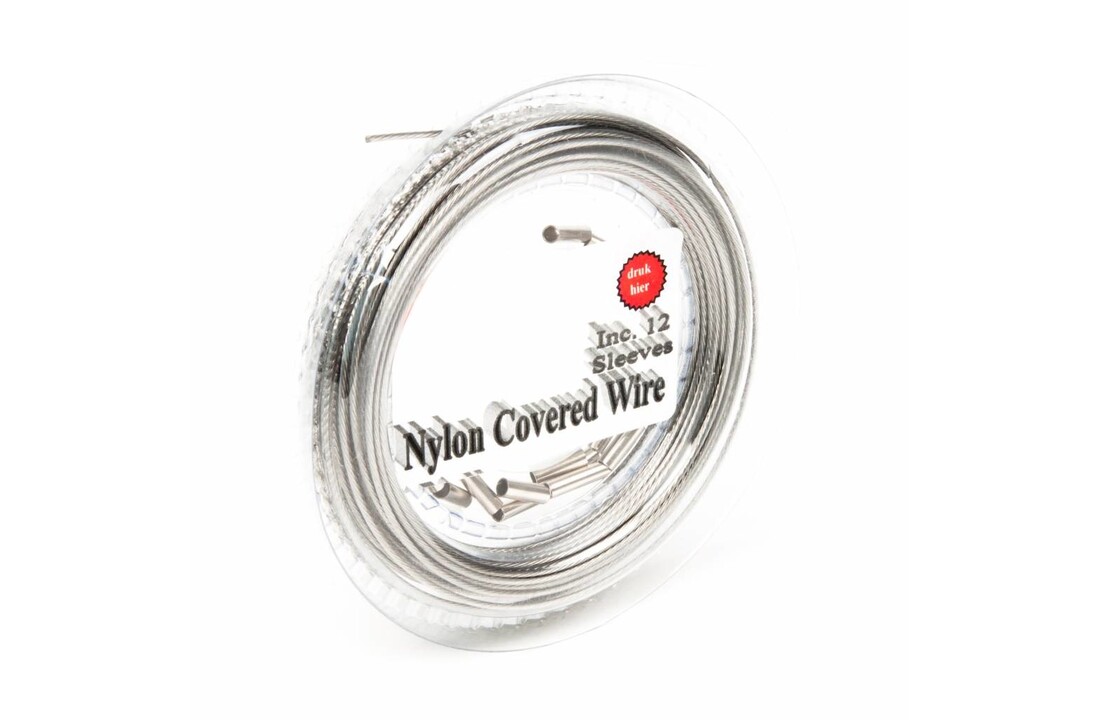 NYLON COVERED WIRE 20 LB 10M + SLEEVES