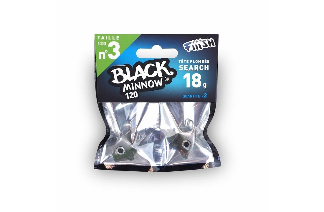 BLACK MINNOW 90 JIGHEAD SEARCH 8 GRAM KAKI P/2