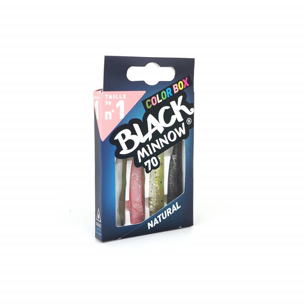 BLACK MINNOW 70 COLOR BOX NATURAL - KAKI - ROSE - KAKI GLITTER - BLACK