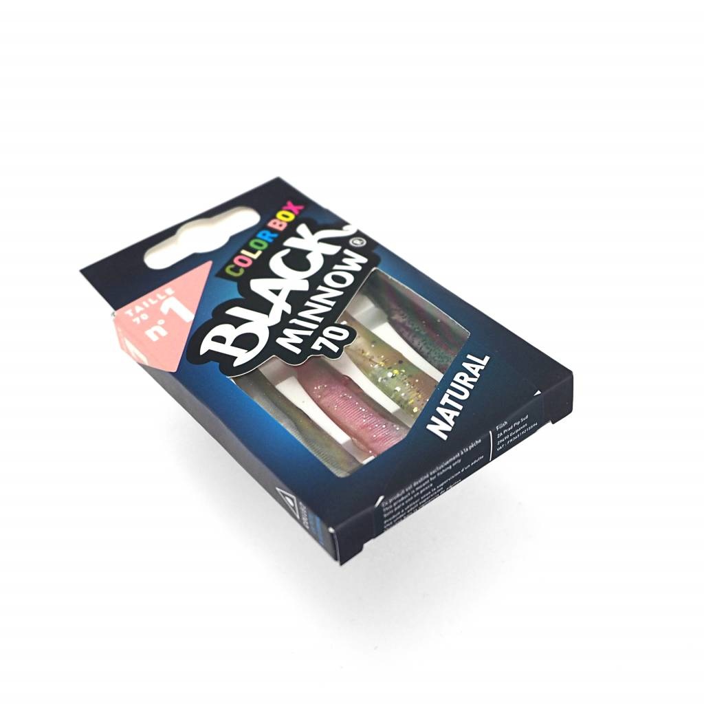 BLACK MINNOW 70 COLOR BOX NATURAL - KAKI - ROSE - KAKI GLITTER - BLACK
