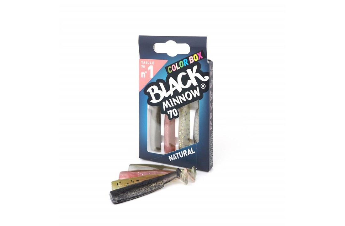 BLACK MINNOW 70 COLOR BOX NATURAL - KAKI - ROSE - KAKI GLITTER - BLACK