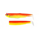 BLACK MINNOW 70 COMBO SHORE 3 GRAM ORANGE/YELLOW + LURE BODY ORANGE/YELLOW