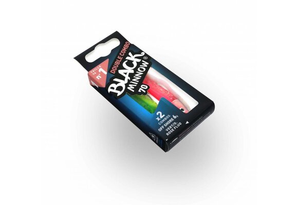 BLACK MINNOW DOUBLE COMBO OFF SHORE GREEN/ORANGE FLUO/PINK