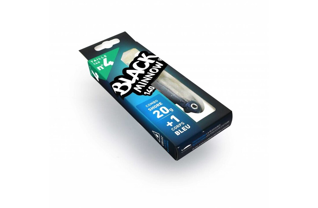 BLACK MINNOW 140 COMBO SHORE 20 GRAM BLUE + LURE BODY BLUE