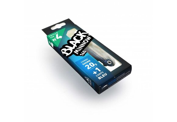 BLACK MINNOW 140 COMBO SHORE 20 GRAM BLUE + LURE BODY BLUE