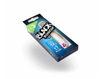 BLACK MINNOW 120 COMBO SHORE 12 GRAM WHITE + LURE BODY WHITE JIGHEAD RED