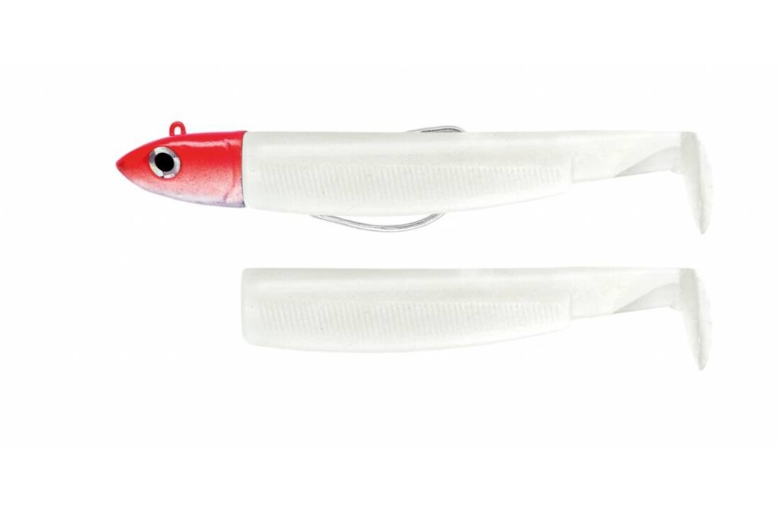 BLACK MINNOW 70 COMBO OFF SHORE 6 GRAM WHITE + LURE BODY WHITE JIGHEAD RED