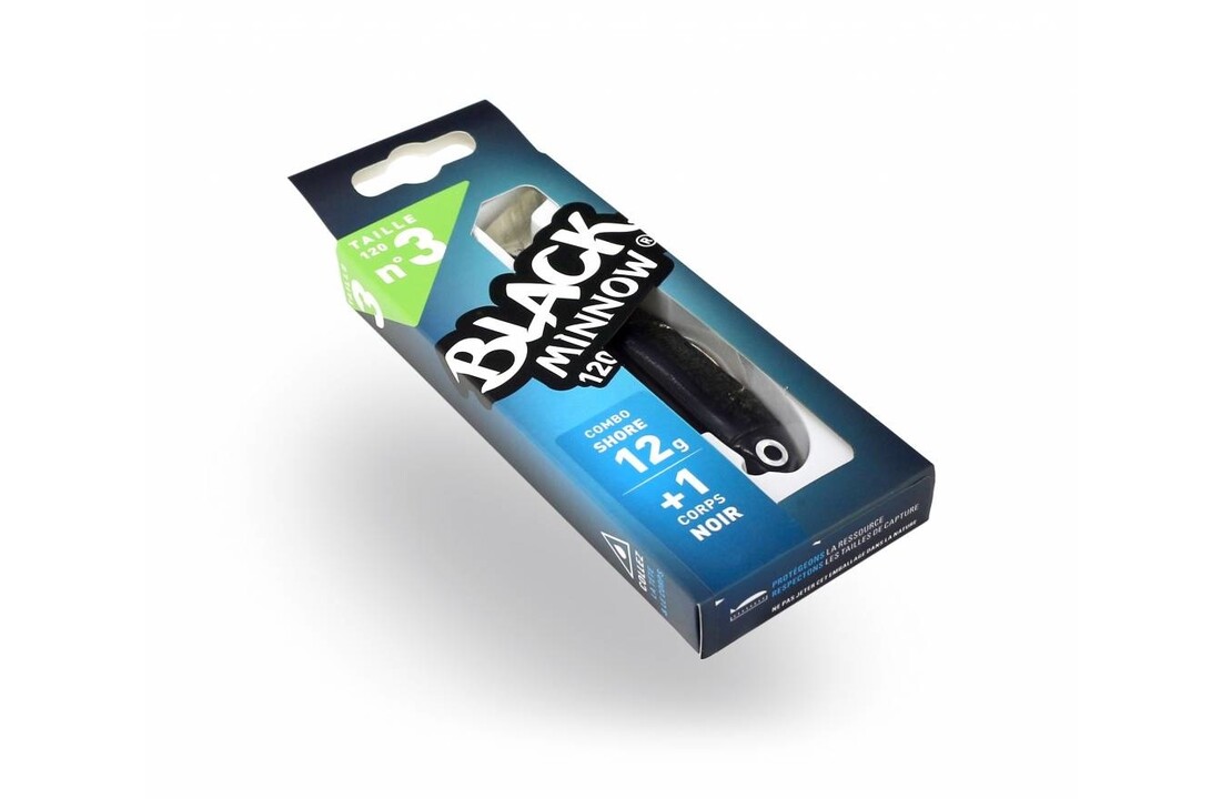 BLACK MINNOW 90 COMBO SHORE 5 GRAM BLACK + LURE BODY BLACK