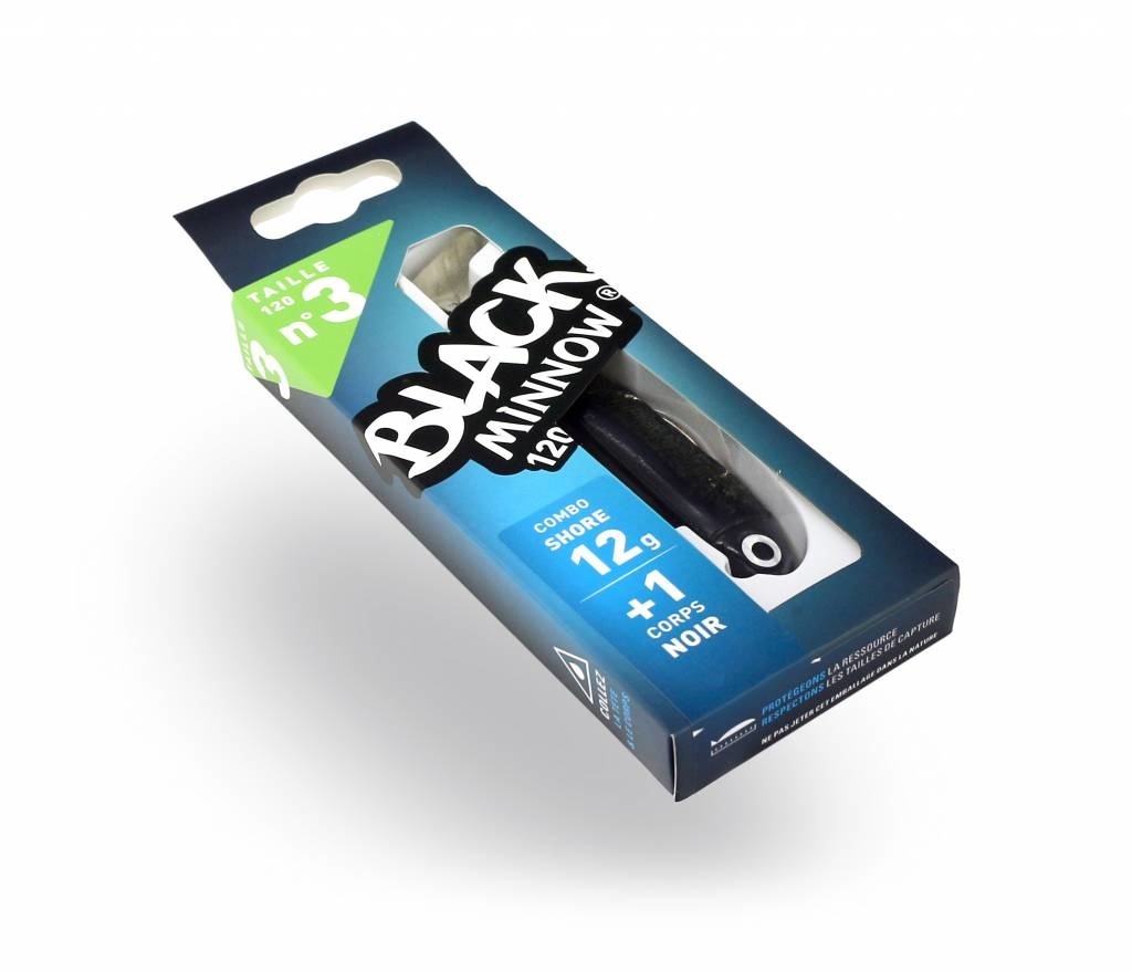 BLACK MINNOW 90 COMBO SHORE 5 GRAM BLACK + LURE BODY BLACK