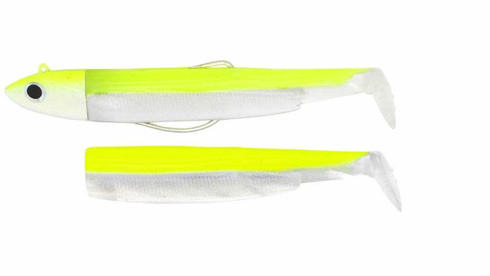BLACK MINNOW 120 COMBO OFF SHORE 25 GRAM YELLOW FLUO/WHITE- LURE BODIE YELLOW FLUO