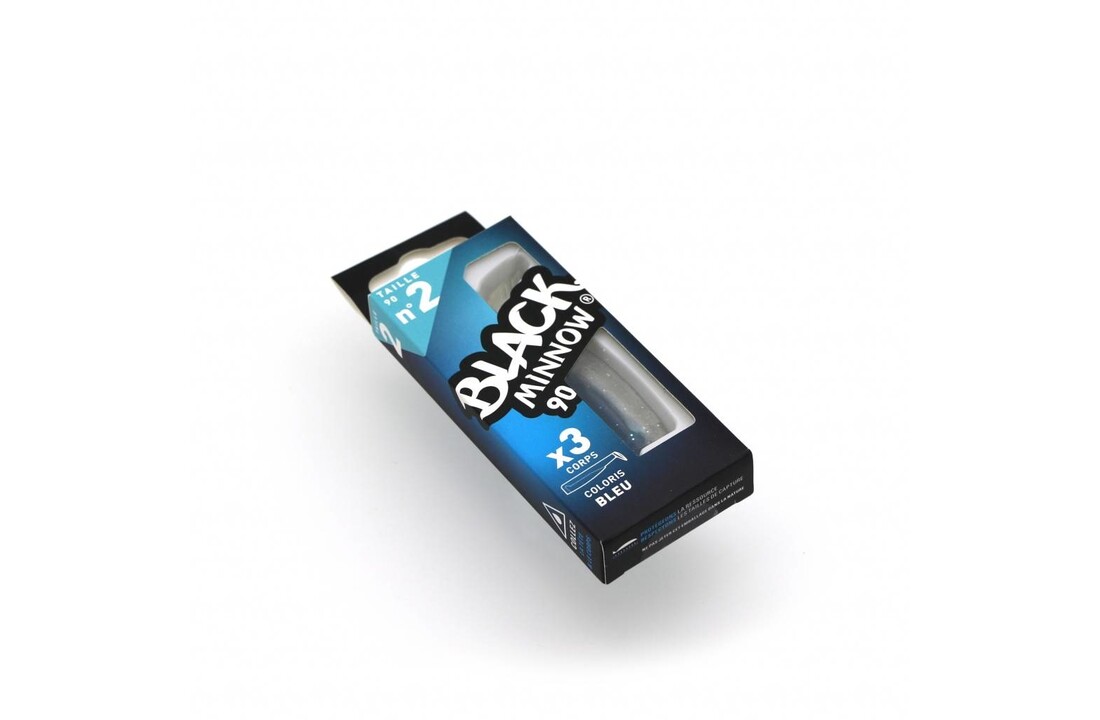 BLACK MINNOW 90 3 LURES BODIES BLUE