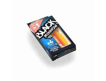 BLACK MINNOW 70 4 LURES BODIES ORANGE/YELLOW