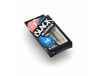 BLACK MINNOW 70 4 LURES BODIES KAKI