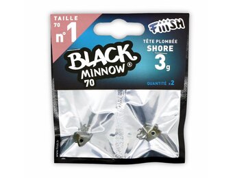 BLACK MINNOW 70 JIGHEAD KAKI SHORE 3 GRAM P/2