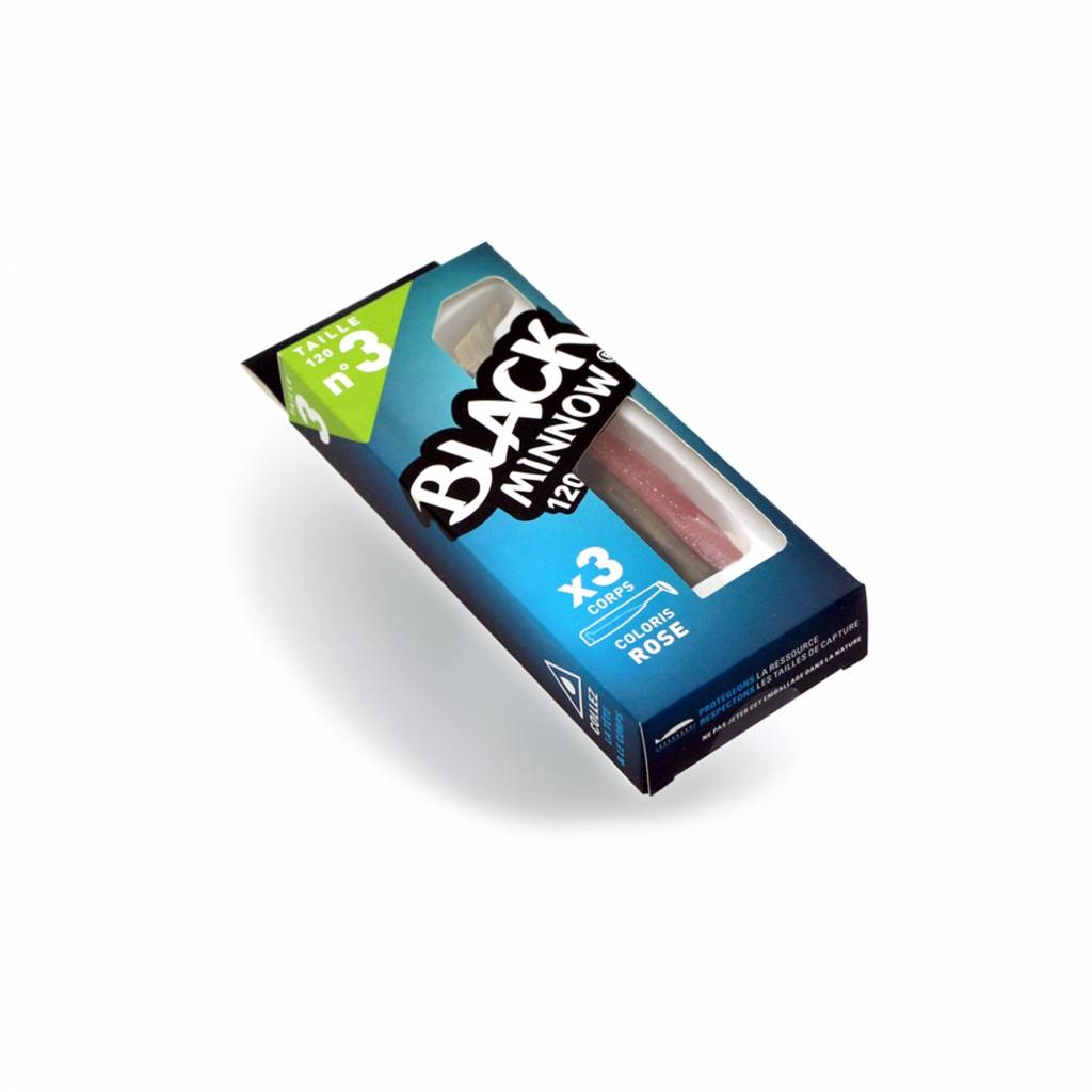 BLACK MINNOW 120 3 BODIES ROSE