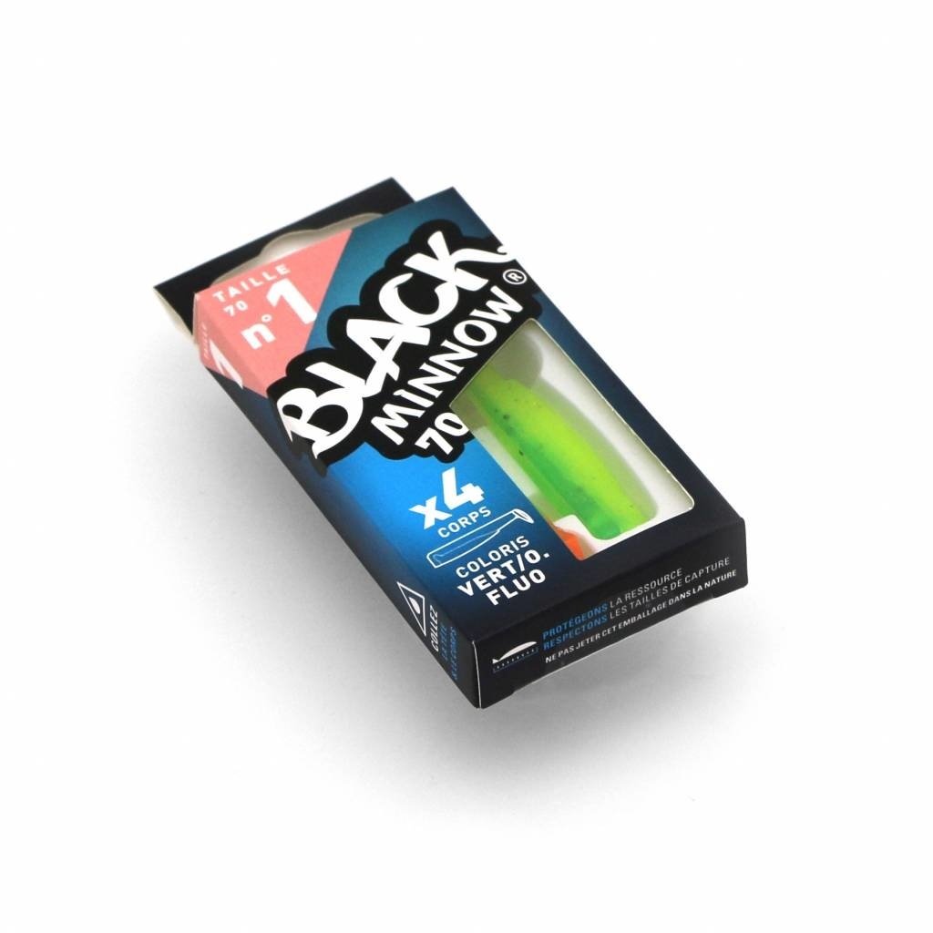 BLACK MINNOW 90 3 BODIES GREEN/ORANGE