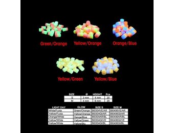 GLOW STICK MINI GROEN/ORANJE 4 X 6MM P/20