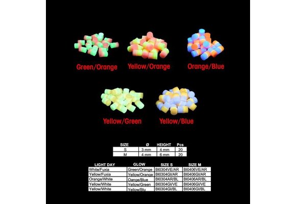 GLOW STICK MINI GROEN/ORANJE 4 X 6MM P/20