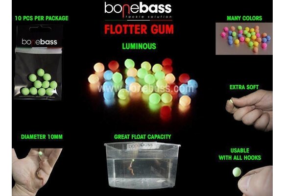 FLOTTER GUM GREEN 8MM P/10