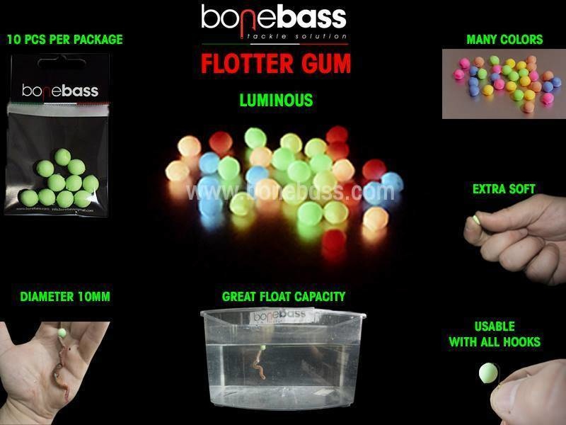 FLOTTER GUM GREEN 8MM P/10