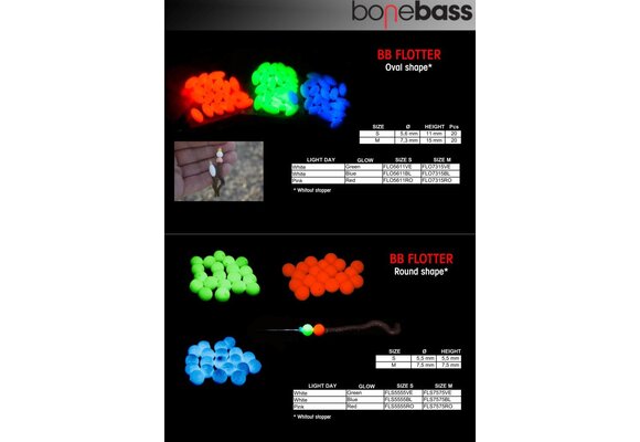 FLOAT OVAL SHAPE BLUE 7.3MM X 15MM