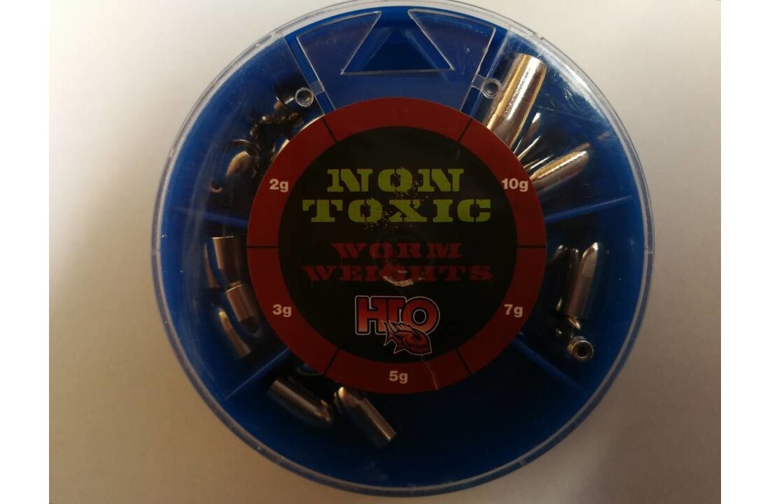 NON TOXIC WORM WEIGHT SELECTION MIX 2-10 GRAM SILVER