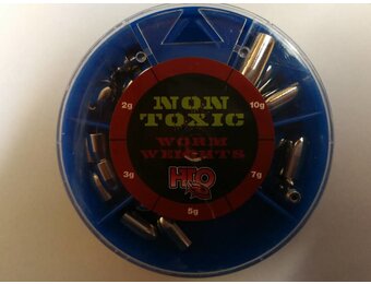 NON TOXIC WORM WEIGHT SELECTION MIX 2-10 GRAM SILVER