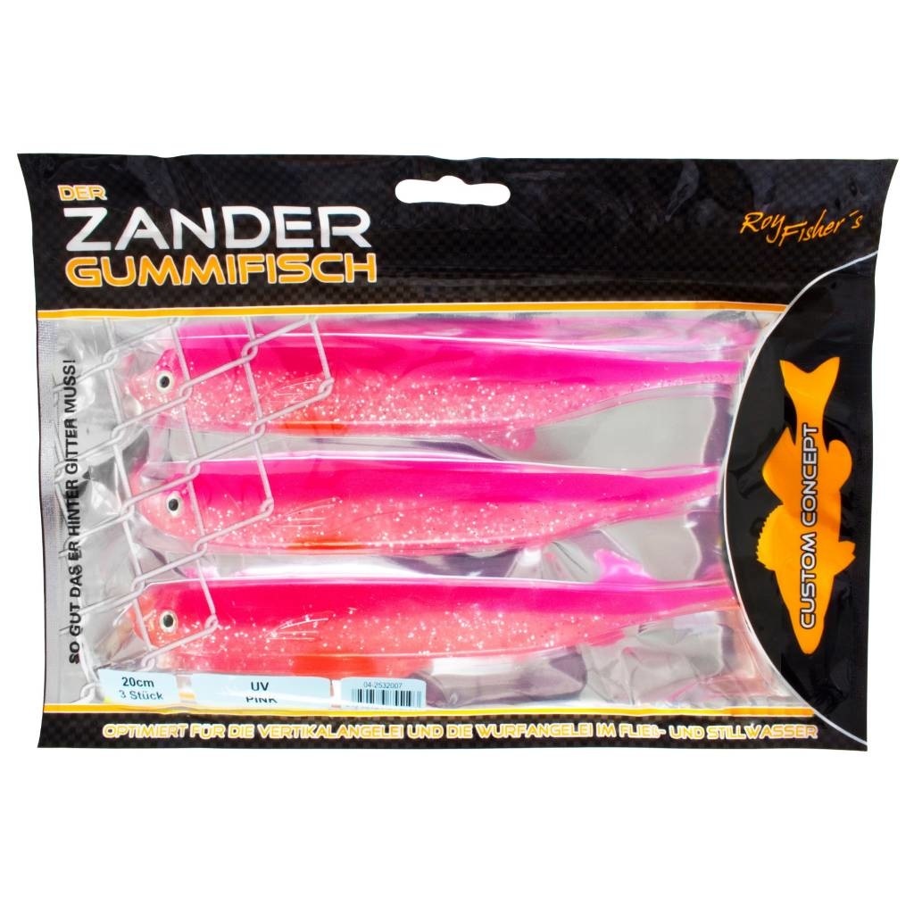 DER ZANDER GUMMIFISCH UV PINK