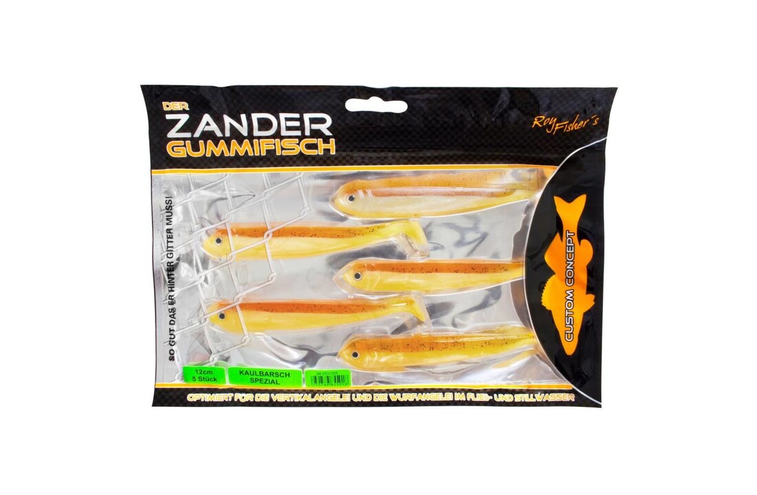 DER ZANDER GUMMIFISCH 12 CM UV KAULBARSCH SPEZIAL P/5