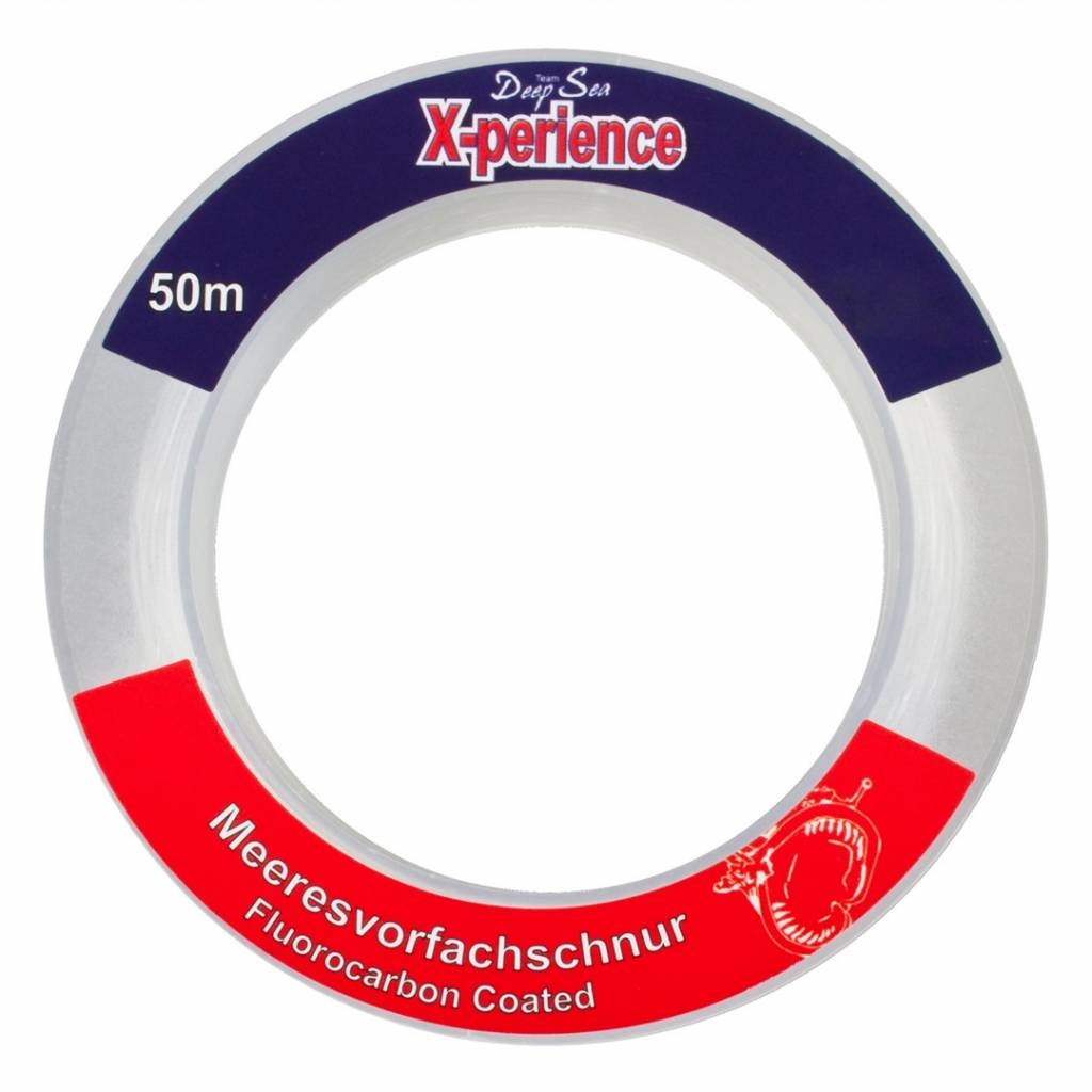 X-PERIENCE FLUOROCARBON COATED MEERESVORFACHSCHNUR 0.45MM 50M 17.25KG