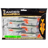 DER ZANDER GUMMIFISCH 15 CM UV HOT NATURAL P/4