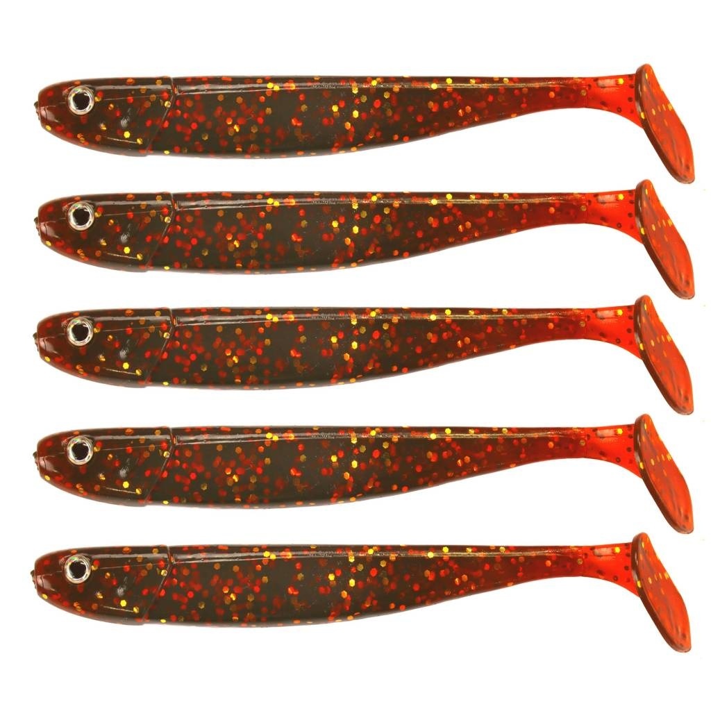 JIG 'N' SWIM SHAD 7.5 CM MOTOROIL GLITTER UV P/9