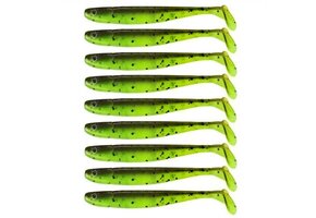 JIG 'N' SWIM SHAD 7.5 CM CHARTREUSE BROWNIE UV P/9