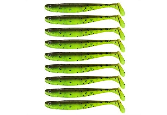 JIG 'N' SWIM SHAD 7.5 CM CHARTREUSE BROWNIE UV P/9